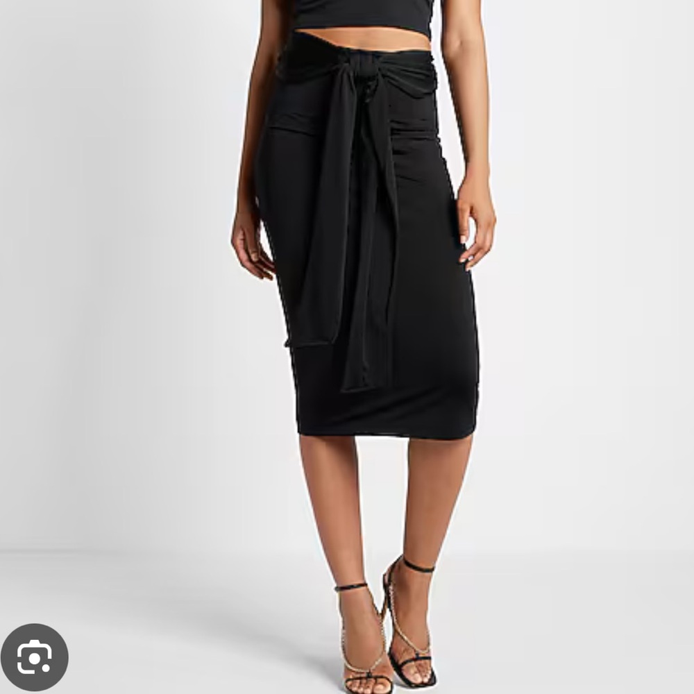 Silky convertible midi skirt